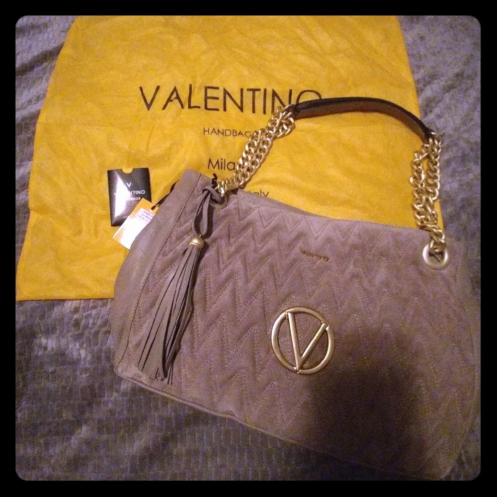Valentino Verra large tote suede/leather